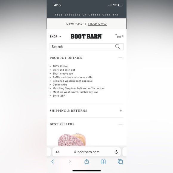 Girls sequin ruffle shirt and skirt set - Picture 5 of 5